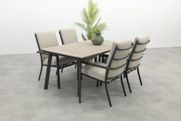 Sergio/Vigo 160x90 cm. tuinset 5-delig, Verzenden, Nieuw, Overige materialen, Tuinset