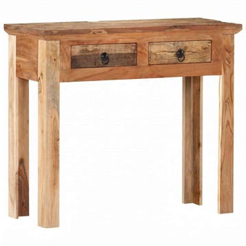 vidaXL Wandtafel 90,5x30x75 cm massief acaciahout en, Verzenden, Nieuw, Hout