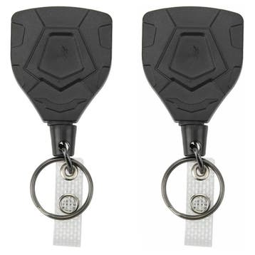 Fako Bijoux - 2x Robuuste Uittrekbare Sleutelhanger Met, Verzenden, Nieuw