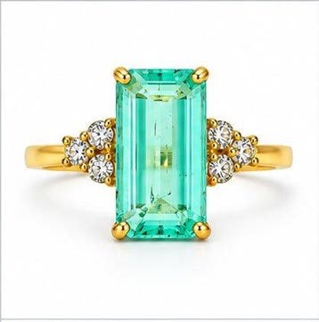Zonder minimumprijs - Ring - 14 karaat Geel goud - 2.99ct., Nieuw