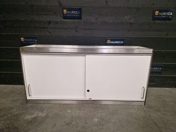 Wandkast | trespa | RVS | 130cm | horeca, Gebruikt, RVS Meubilair