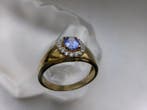 Zilver, tanzaniet - Ring - Art Deco-stijl