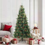 vidaXL Kunstmatige Inklapbare Kerstboom Groen 180 cm PVC, PE, Diversen, Kerst, Verzenden, Nieuw