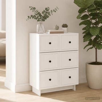 vidaXL Ladenkast 66 x 34,5 x 90 cm Bewerkt hout Hoogglans, Verzenden, Nieuw