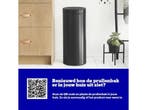 Brabantia Touch Bin - Prullenbak - 30 liter - Matt Black, Verzenden, Zo goed als nieuw