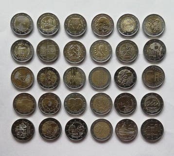 Europa. 2 Euro 2004/2026 (30 coins) (Zonder minimumprijs), Postzegels en Munten