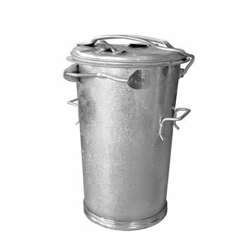 Stalen afvalemmer 50 liter met beugel, Huis en Inrichting, Woonaccessoires | Prullenbakken, 50 tot 75 cm, Nieuw, 40 liter of meer