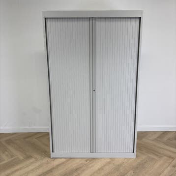 Emmein roldeurkast vv 4 legborden  195x120x45 cm, licht, Ophalen of Verzenden, Gebruikt