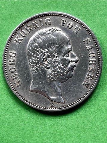 Duitsland, keizerrijk Georg (König von Sachsen). 5 Mark 1904