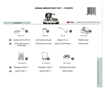 Melia baby/peuter schaal bev.set 3P Urban Arrow Nexxt bakfie, Verzenden, Nieuw