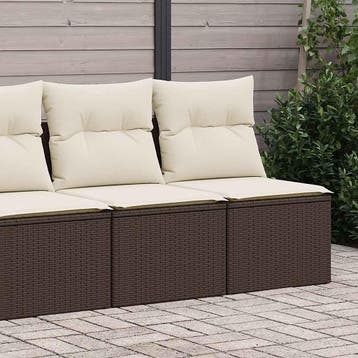 vidaXL 2-delige Loungeset met kussens poly rattan acacia, Tuin en Terras, Tuinsets en Loungesets, Verzenden, Nieuw, Loungeset