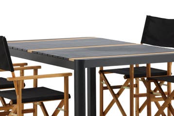 Dining Tuintafel  Pim  150cm  plus 4  Regisseursstoelen  The, Verzenden, Nieuw