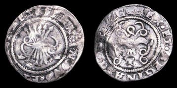 Spanje. Catholic Kings. 1/2 Reale Toledo Mint (Assayed TM)
