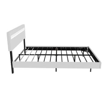 Zwevend Bed Lissabon - 140x200cm - Kunstleer - Incl. LED - W, Verzenden, Nieuw