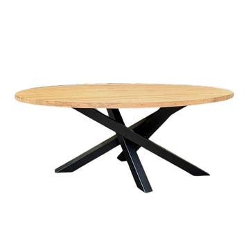 Stel uw ovale tafel samen -  180x90 cm Stalen twistpootStel, Ophalen of Verzenden, Nieuw