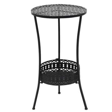vidaXL Bistrotafel 40x70 cm metaal zwart, Tuin en Terras, Verzenden, Nieuw, Metaal