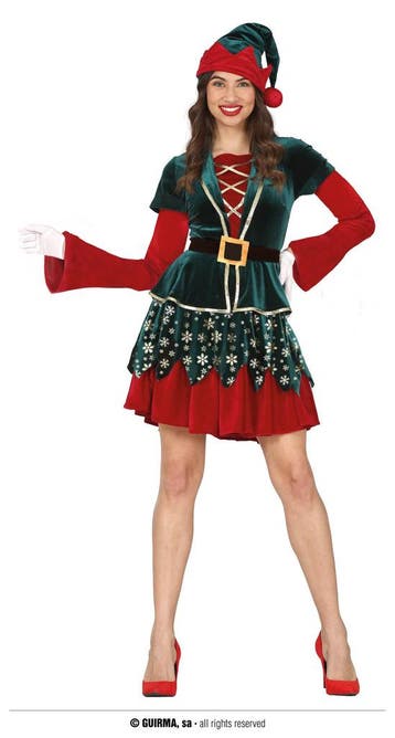 Kerst Elf Kostuum Fluweel Dames, Ophalen of Verzenden, Nieuw