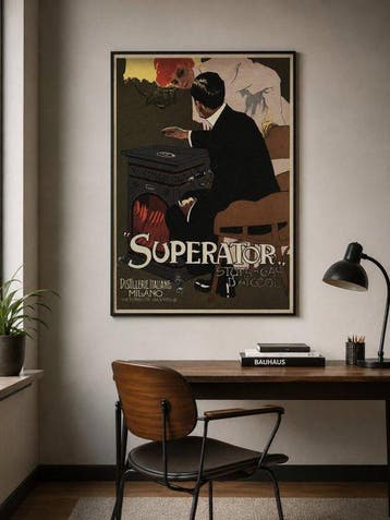 Leopoldo Metlicovitz - Manifesto pubblicitario “Superator” –