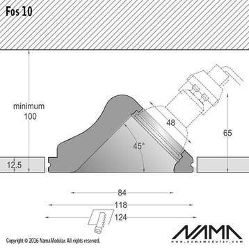 FOS10 Trimless Inbouwspot Rond-Schuin - Gips - GU10 Ø50mm.., Ophalen of Verzenden, Nieuw