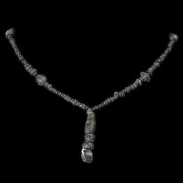 Oud-Romeins Zwart, Glas Kralenketting (Zonder minimumprijs), Antiek en Kunst
