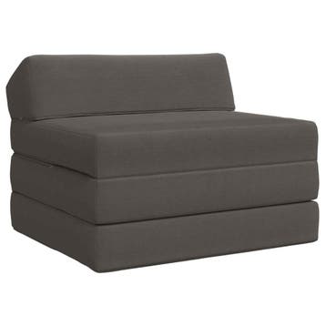 vidaXL Vouwbare Bankbed Donkergrijs 200 x 70 x 10 cm Katoen, Verzenden, Nieuw, Stof, Minder dan 150 cm