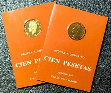 Spanje. Juan Carlos I. Peseta 2 x 100 Pesetas 1982 – Prueba
