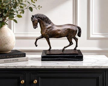 naar turner - sculptuur, Kwaliteitsbeeld- paard - Signatuur