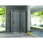 Zwarte Douchecabine 140X90 Rechthoekig Vaste Wand Schuifdeur, Ophalen of Verzenden, Nieuw