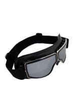 Goggles Motorbril Skibril Bril Zwart Montuur Zilveren Spiege, Ophalen of Verzenden, Nieuw, Overige maten, Carnaval