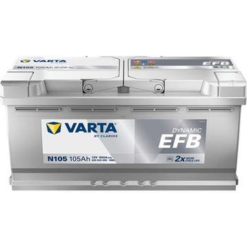 VARTA N105 Blue Dynamic EFB accu | 605 500 095 | 12V 105Ah, Ophalen of Verzenden, Nieuw