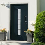vidaXL Voordeur 100x200 cm aluminium en PVC antraciet, Verzenden, Nieuw