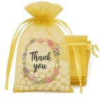 Fako Bijoux - Organza Zakjes Met Print - Thank You, Verzenden, Nieuw