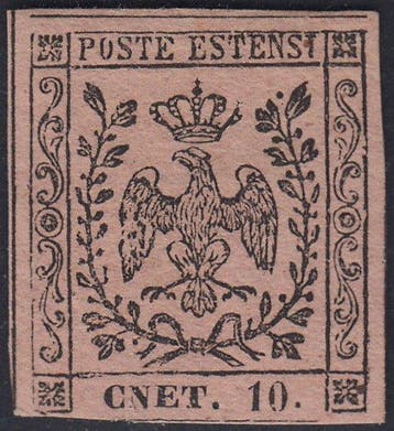 Italiaanse oude staten - Modena 1852 - Modena-uitgifte met, Gestempeld