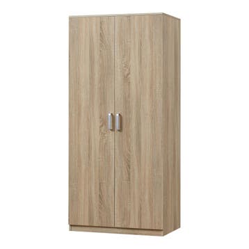 [en.casa] Kledingkast Bodolz 176x80x52 cm Sonoma eiken, Verzenden, Nieuw