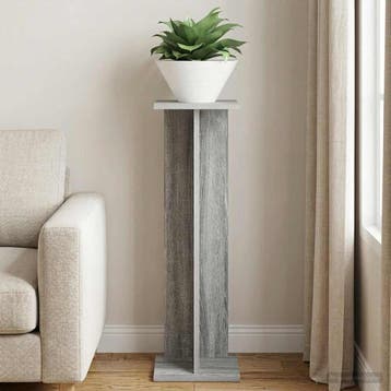 vidaXL Plantenstandaard Grijs Sonoma 25 x 25,5 x 80,5 cm, Verzenden, Nieuw