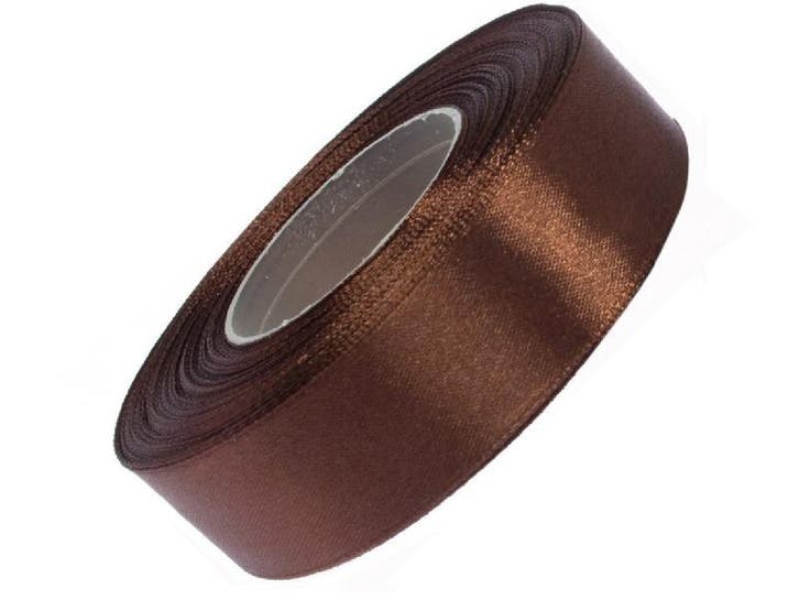 Satijn lint donker bruin, Hobby en Vrije tijd, Feestartikelen, Versiering, Nieuw, Ophalen of Verzenden