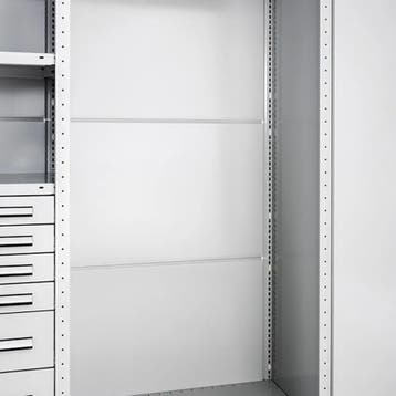 Meta legbordstelling achterwand dichte plaat 100 x 100 cm, Zakelijke goederen, Kantoor en Winkelinrichting | Magazijn, Stelling en Opslag