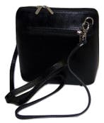 Zwart Vera Pelle Italiaans leren schoudertasje (rits rondom), Verzenden, Nieuw