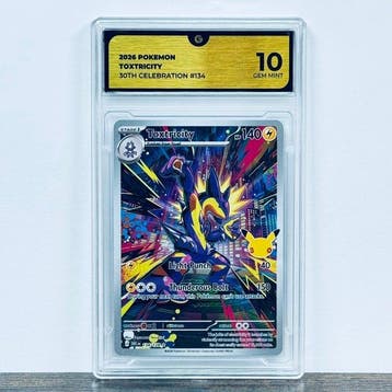 Pokémon Graded card - Toxtricity 134 - 30th Anniversary –, Nieuw