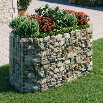 vidaXL Gabion plantenbak verhoogd 200x100x100 cm, Tuin en Terras, 100 cm of meer, Verzenden, Nieuw, Metaal