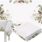 Ruhhy kersttafelkleed wit 220x140 cm – elegant, vlekafsto., Diversen, Kerst, Ophalen of Verzenden, Nieuw