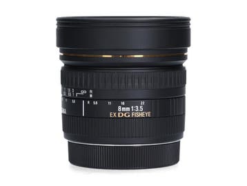 Sigma 8mm F3.5 EX DG Fisheye - Canon - Fisheye, Ophalen of Verzenden, Zo goed als nieuw, Canon