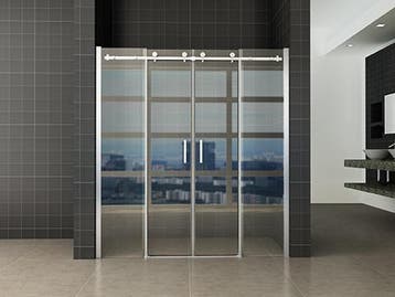 Douche schuifbare nisdeur 4-delig chroom 8mm NANO, Verzenden, Nieuw