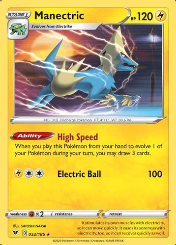 Manectric 052/185 Vivid Voltage, Ophalen of Verzenden, Nieuw, Losse kaart, Foil
