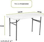 2dekans | Livista® Klaptafel - Inklapbare Tafel - 120 x 60, Huis en Inrichting, Tafels | Eettafels, Ophalen of Verzenden, Gebruikt