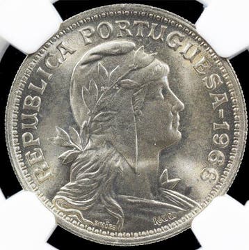 Portugal. Republic. 50 centavos 1966 - NGC - MS 68 - TOP POP