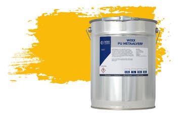 Wixx PU Metaalverf RAL 1023 | Verkeersgeel 10L, 5 tot 10 liter, Verzenden, Nieuw, Verf