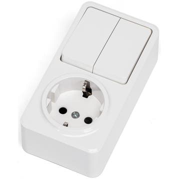 Wandcontactdoos - Aigi Winy - Opbouw - 1-voudig Stopcontact, Ophalen of Verzenden, Nieuw
