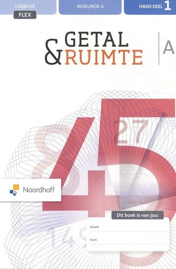 9789001893996 Getal  Ruimte Havo deel 1 leerboek flex, Verzenden, Zo goed als nieuw
