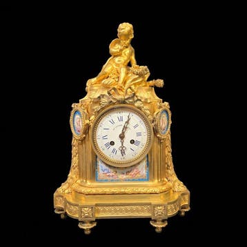 Tafelklok Lodewijk XVI-stijl - Verguld brons - 1850-1900 -